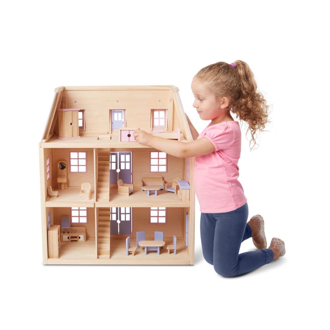 Multi-Level Wooden Dollshouse