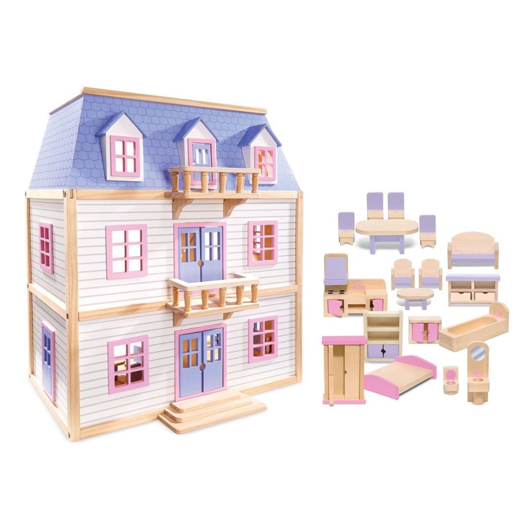 Multi-Level Wooden Dollshouse