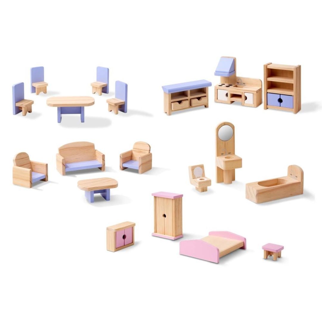 Multi-Level Wooden Dollshouse