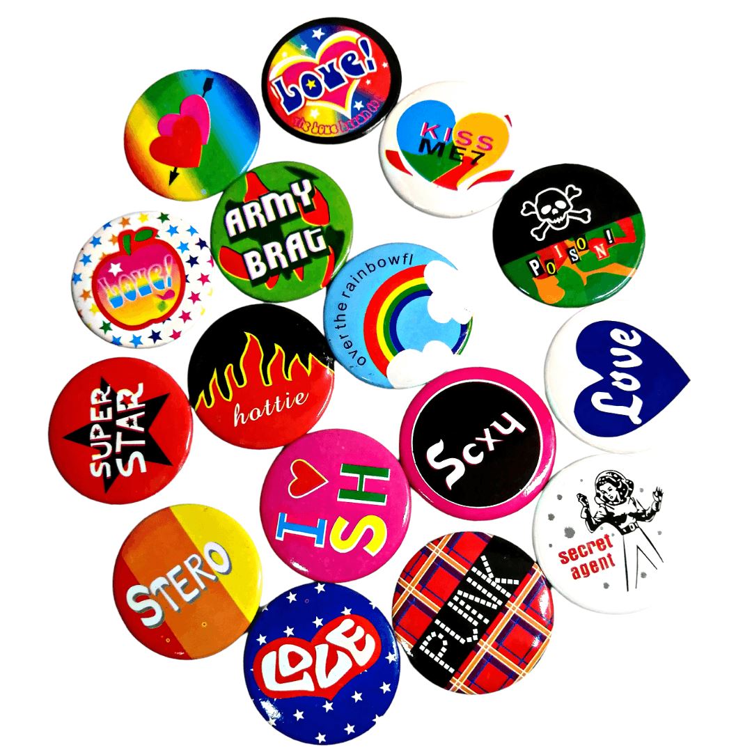 Multi-themed Funky badge 1pc