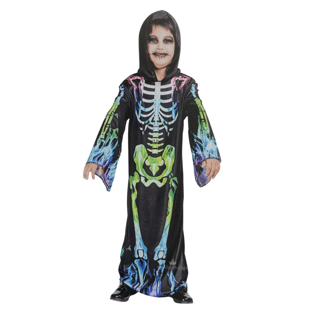 Multicolour Fire Skeleton Robe