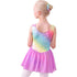 Multicolour Unicorn Leotard with Skirt and Scrunchy