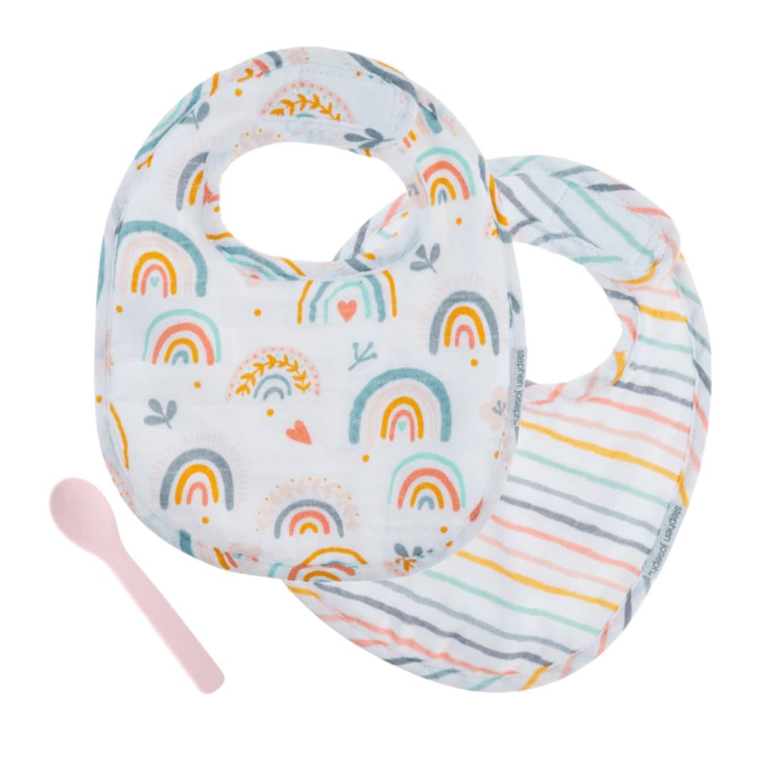 Muslin Bib Sets Rainbow