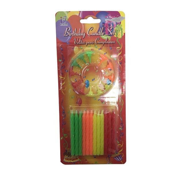 Neon Birthday Candles