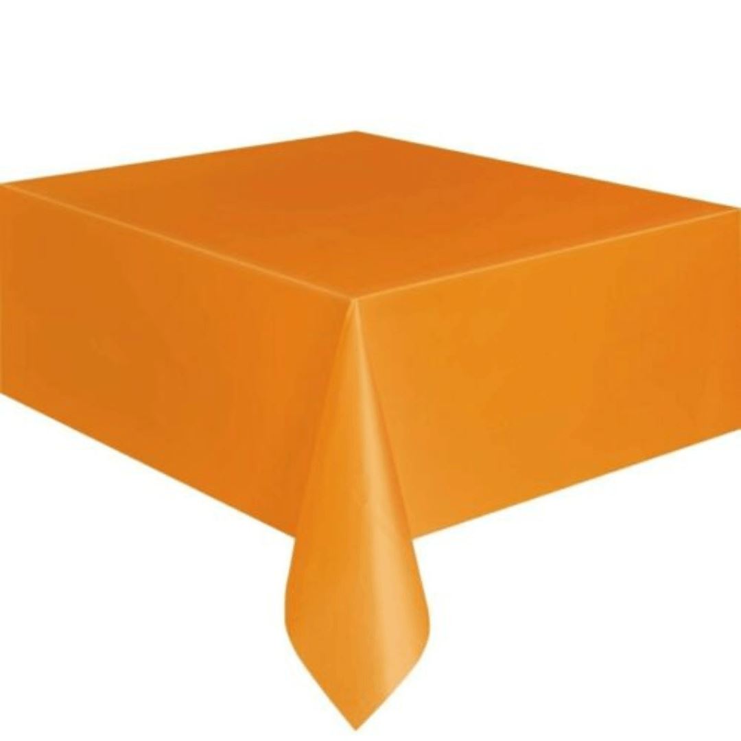 Orange Plastic Tablecover