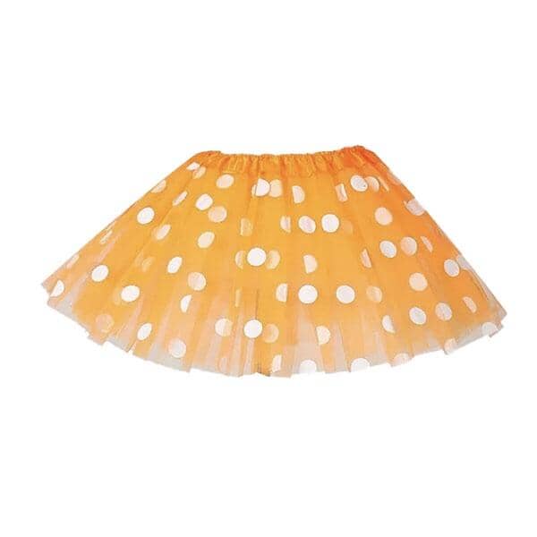 Orange Polka Dot Tutu Skirt (Age 3-6)