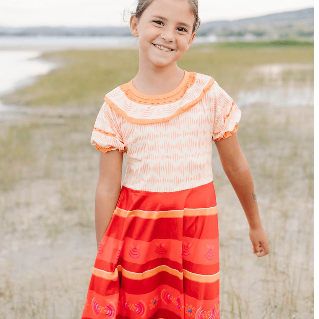 Orange & Red Magical Family Dress