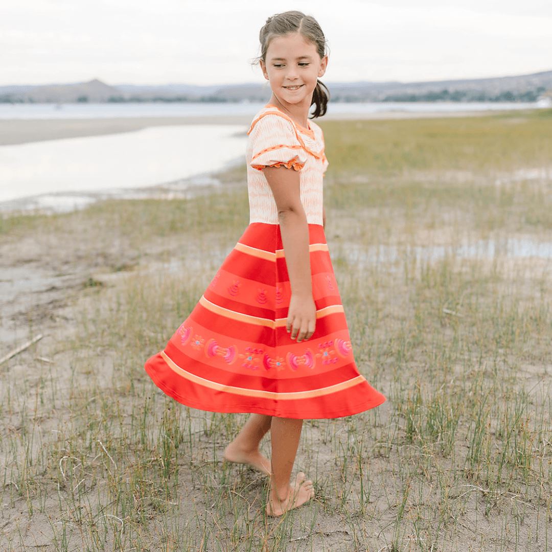 Orange & Red Magical Family Dress