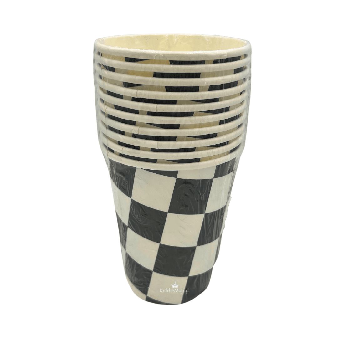 Paper Party Cups Checkered 10pc