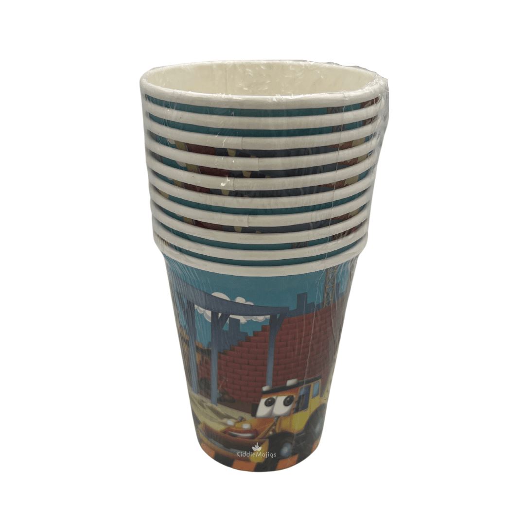 Paper Party Cups Construction 10pc