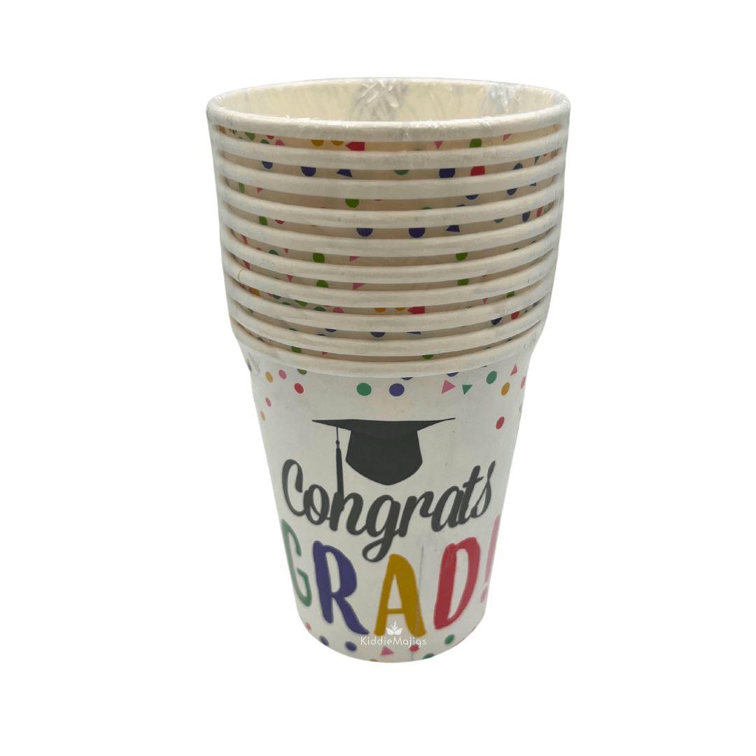 Party Paper Cups Congrats Grad 10PC