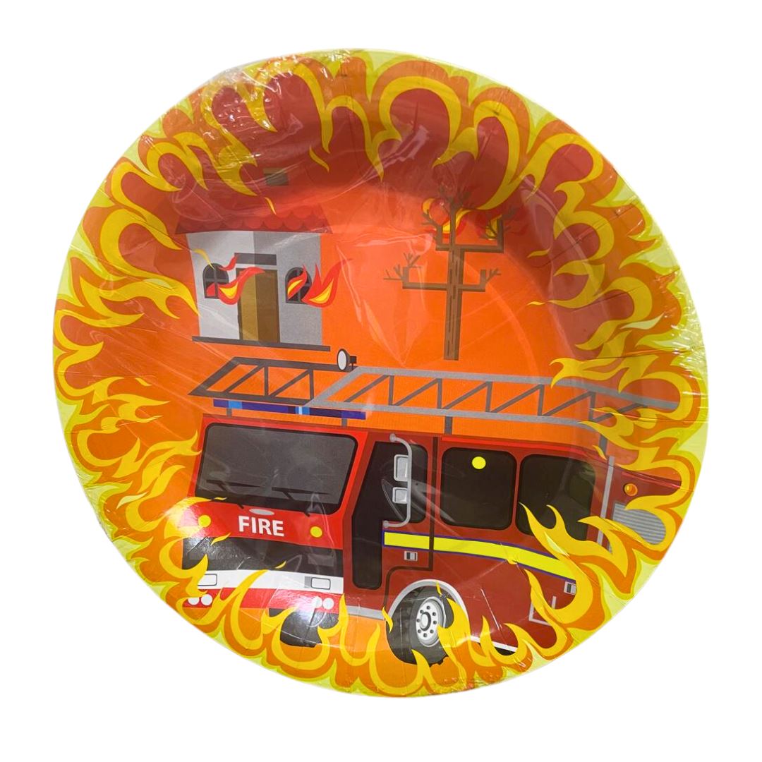 Party Paper Plates Fire 23CM 10PC