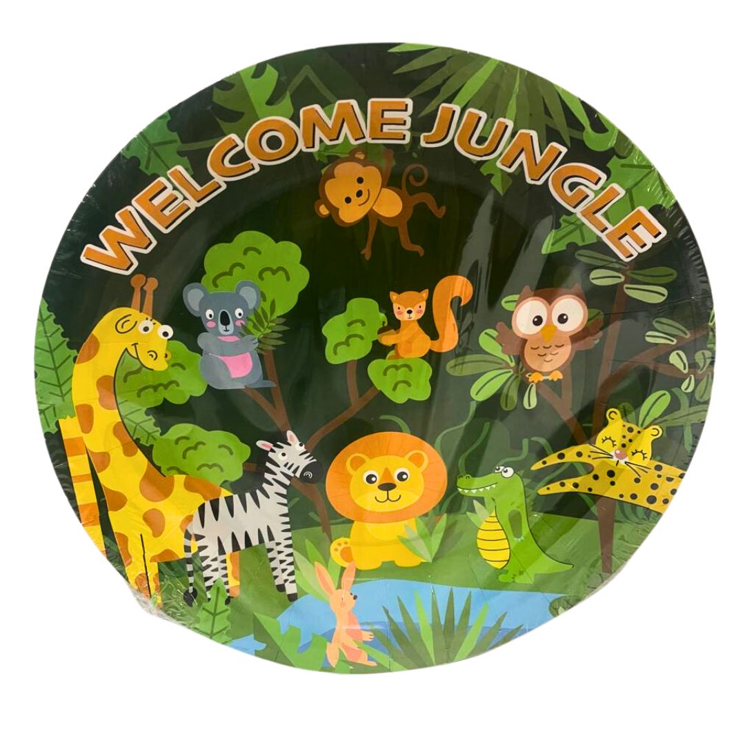 Party Paper Plates Welcome Jungle 10PCS