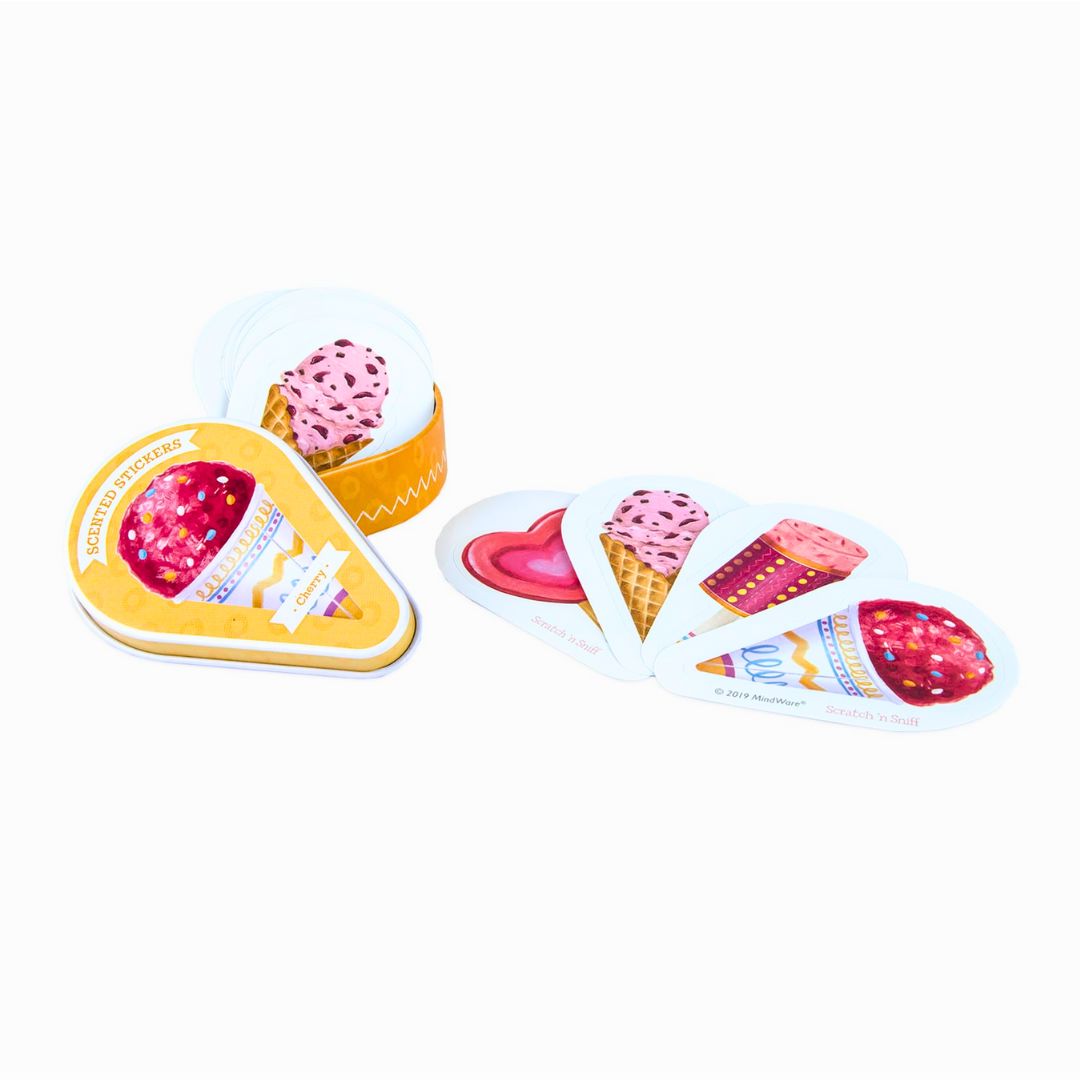 Peaceable Kingdom Stickers in a Tin – Ice Cream Scented Stickers