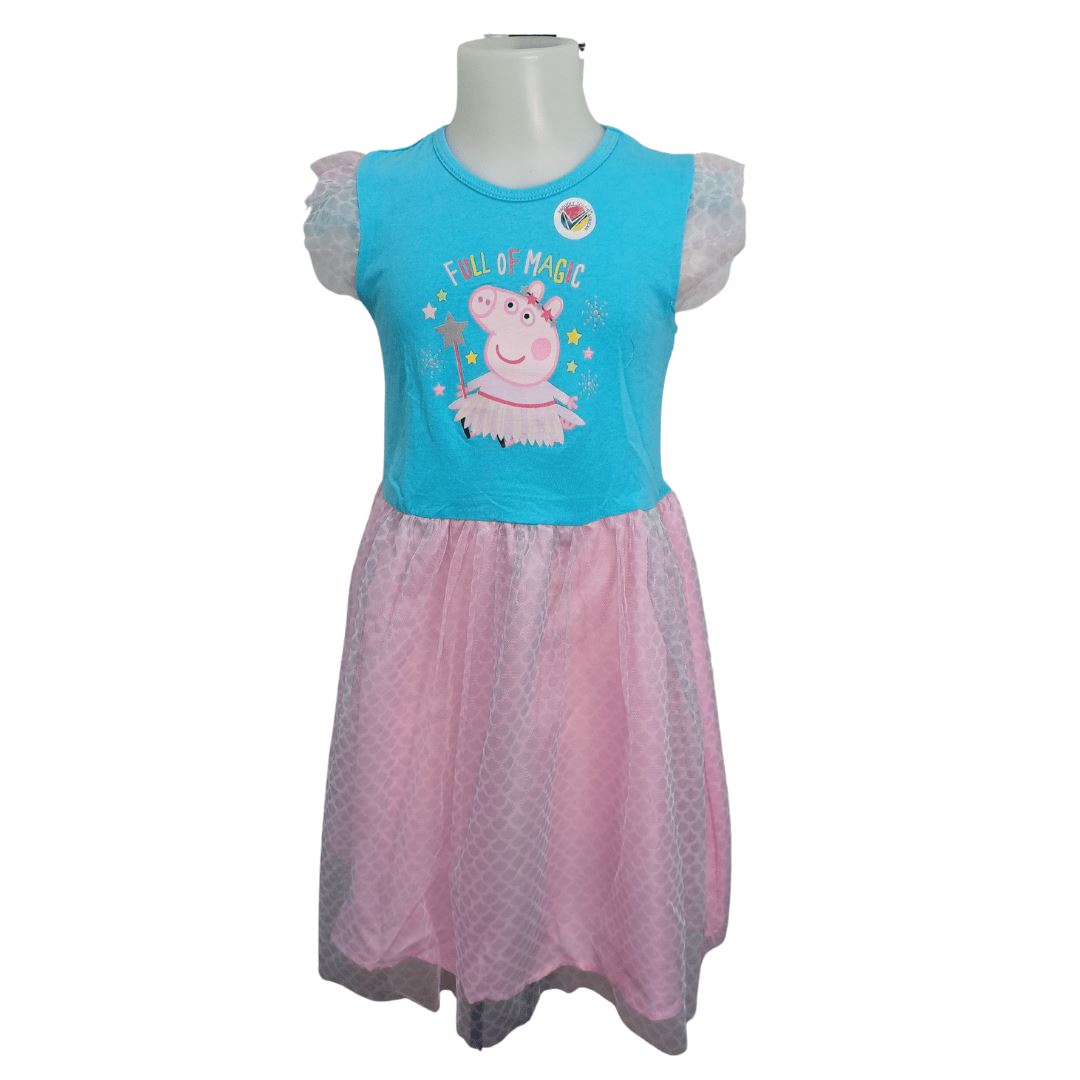 Peppa Pig Blue and Pink Mermaid Summer Dress