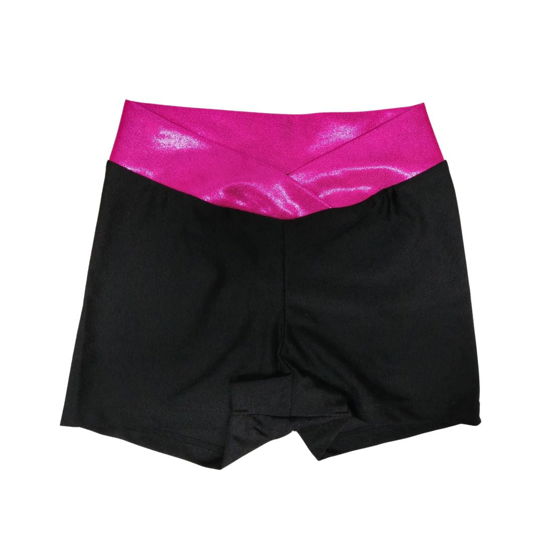 Pink Band Black Hipster Hotpants