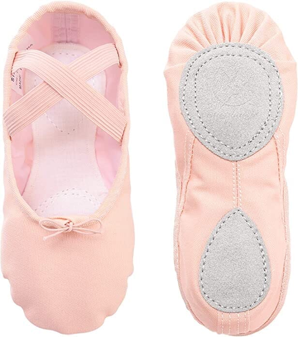 Red orders canvas ballet shoes