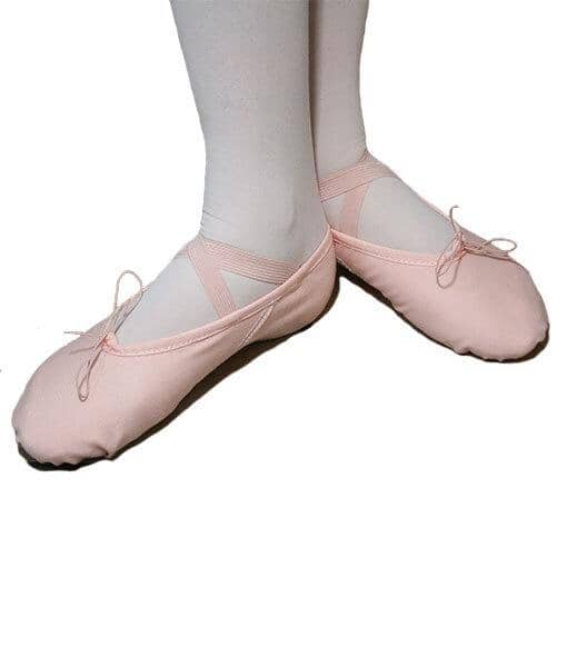 Pink Canvas Split Sole Red Rain Ballet Shoes