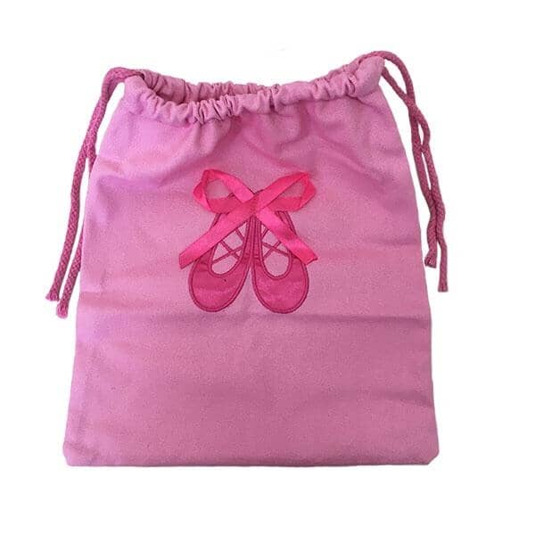 Pink Canvass Drawstring Ballet Bag