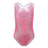 Pink Sparkle Leotard with Rhinestones