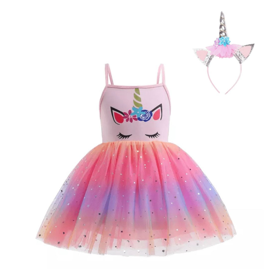 Pink Unicorn Dress and Headband – Kiddie Majigs