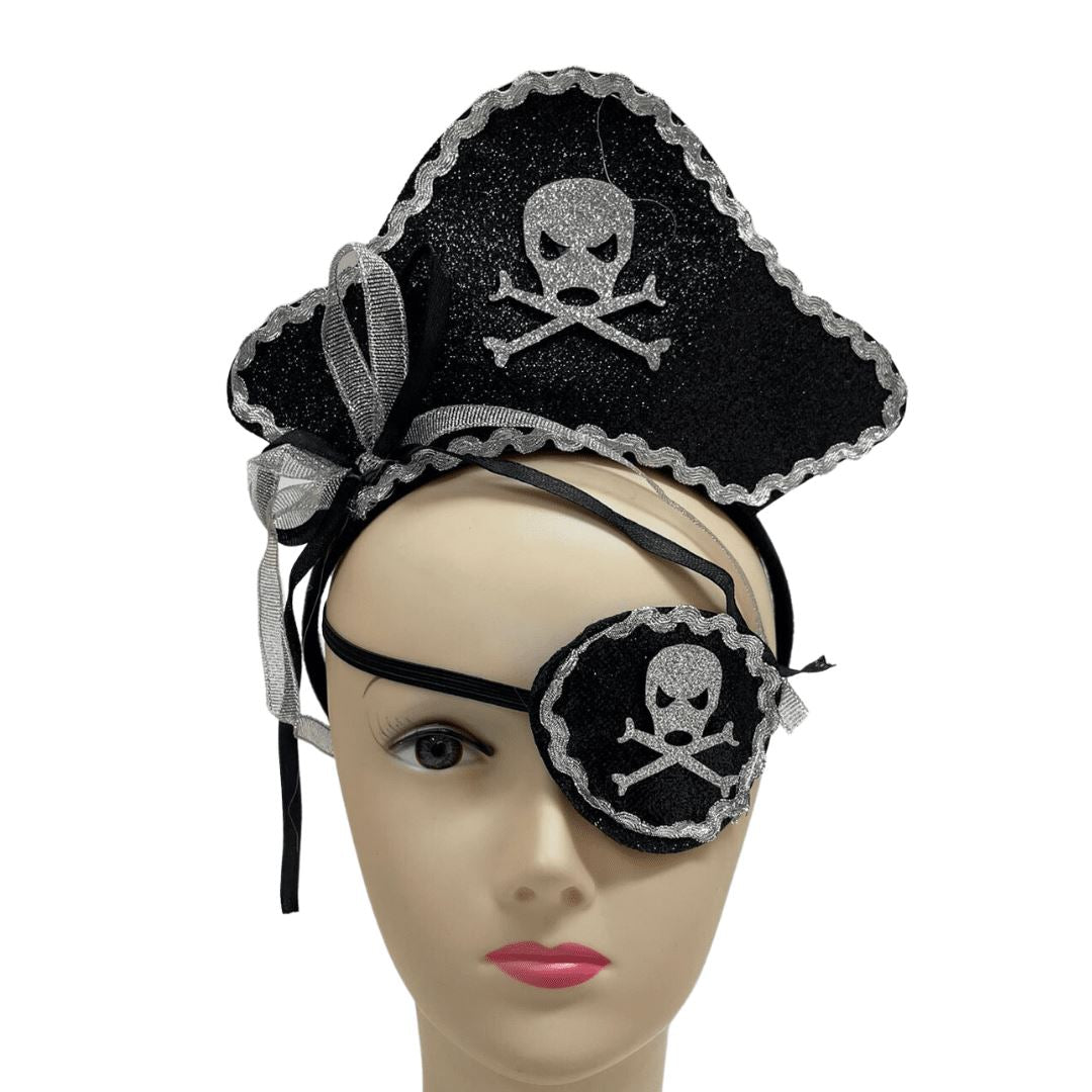 Pirate Aliceband - Silver & Black