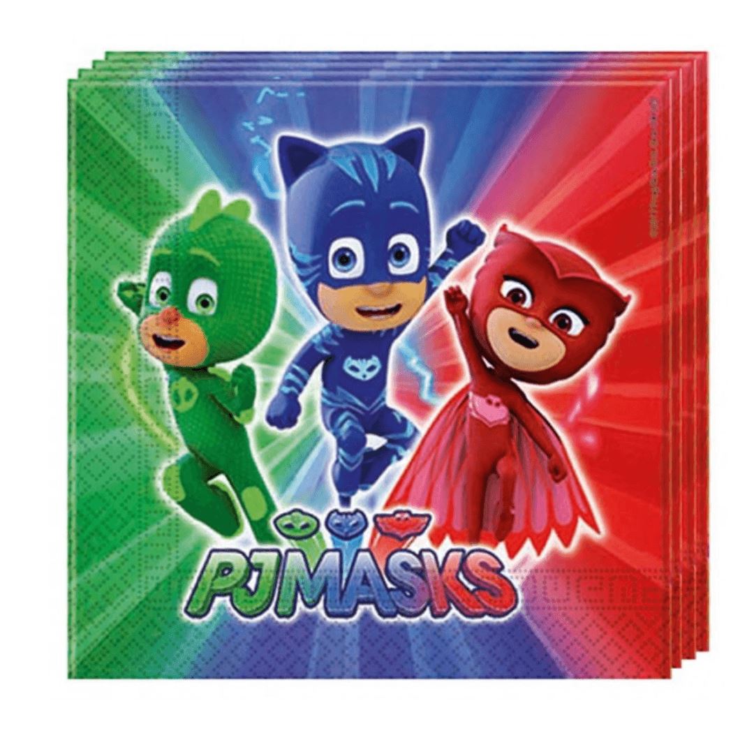 PJ Masks Two Ply Paper Napkins 33x33CM