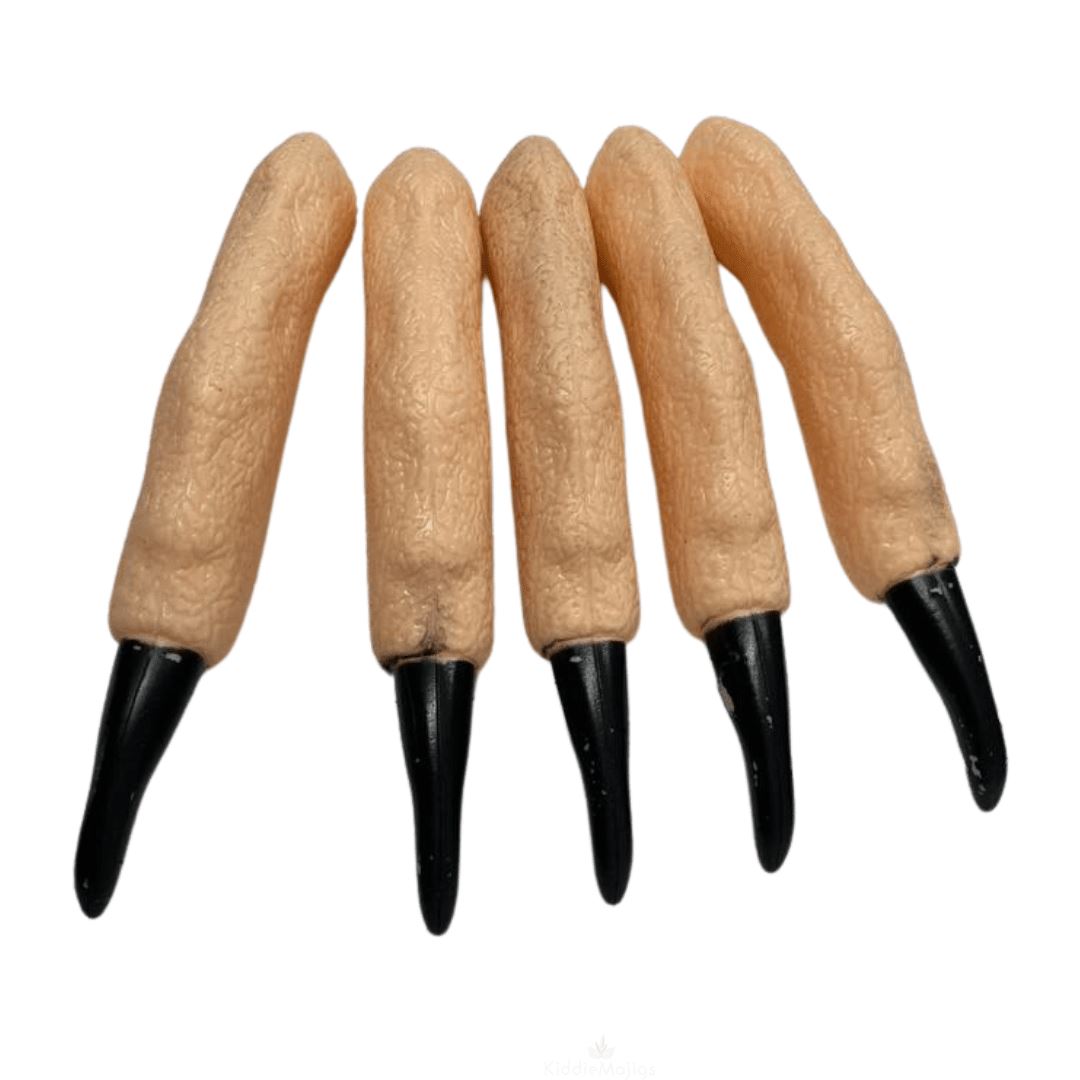 Plastic Witch Black Nails (5 Fingers per pack)