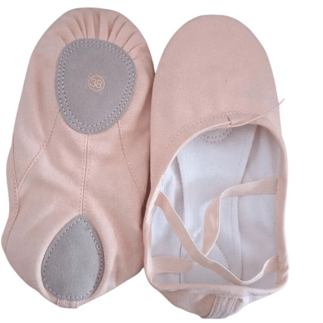 PrimaFlex Pink Canvas Split Sole Ballet Shoes