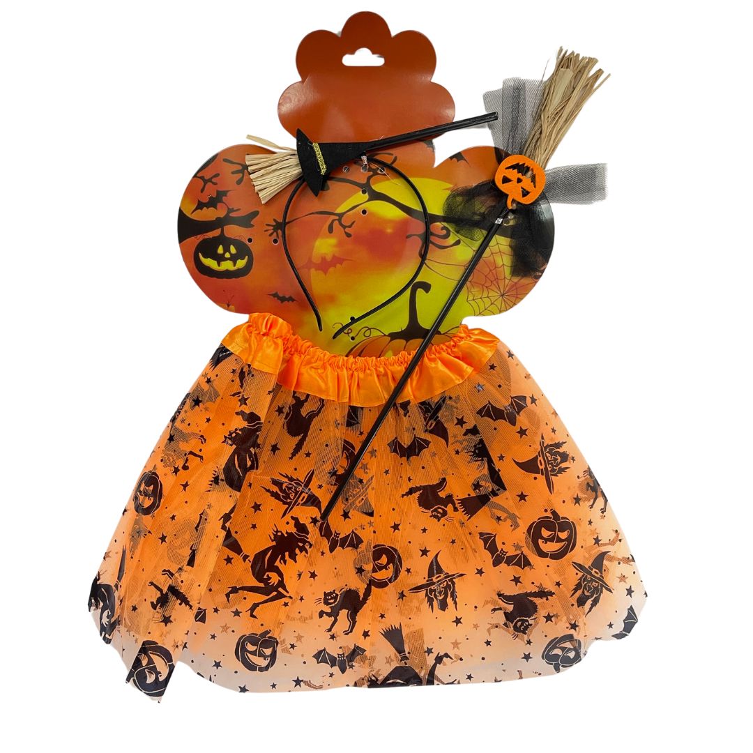 Pumpkin Tutu, Wand & Aliceband Set