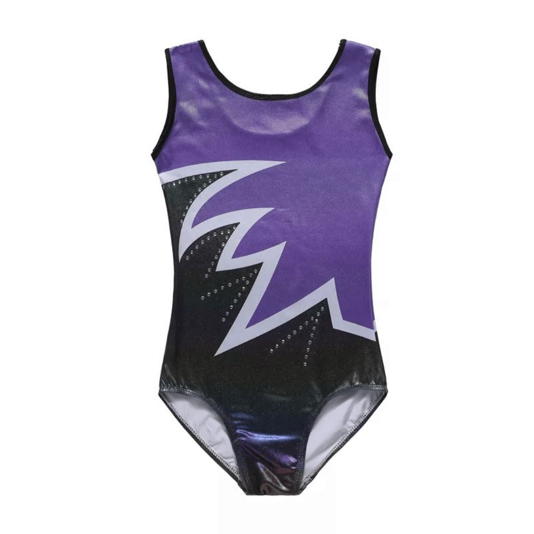 Purple Black Flame Leotard