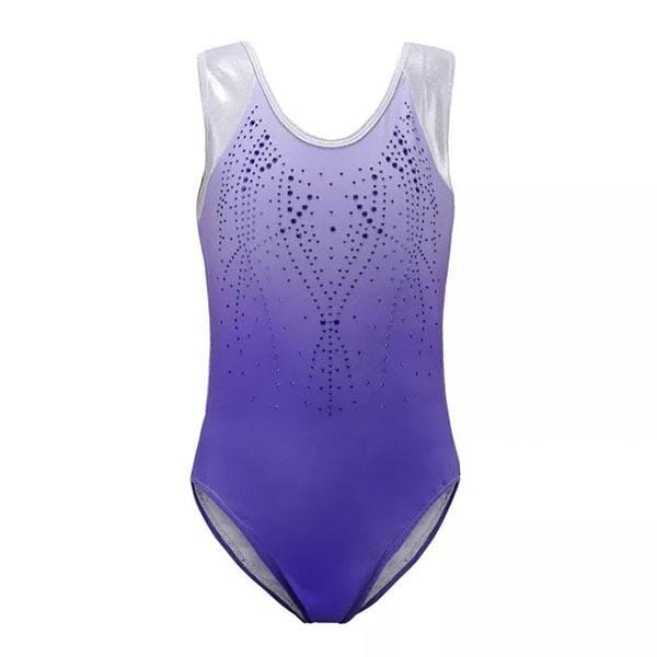 Purple Leotard with Rhinestones