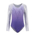 Purple Long Sleeve Leotard with Rhinestones