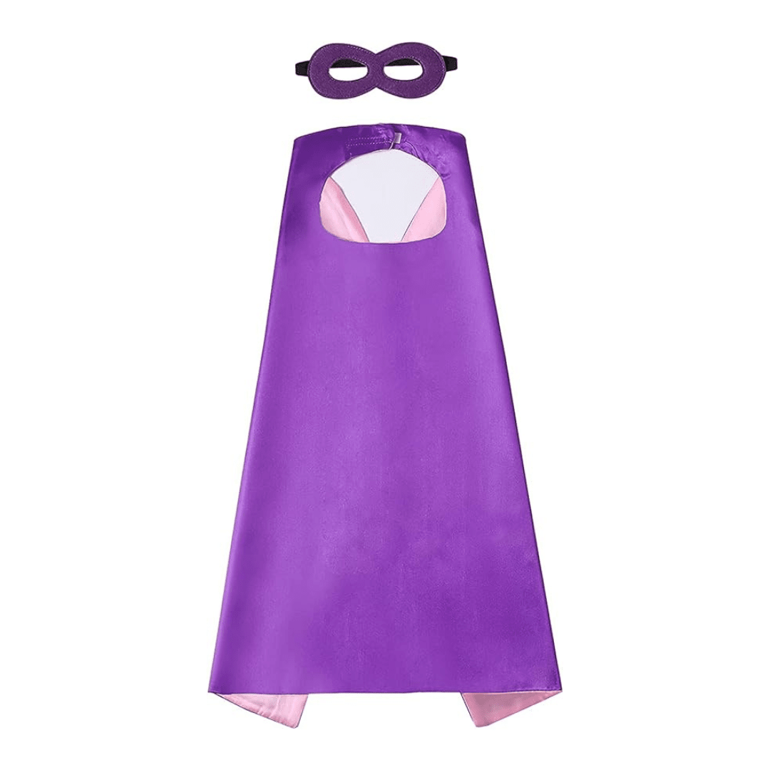 Purple & Pink Cape and Mask Dress Up Not specified 