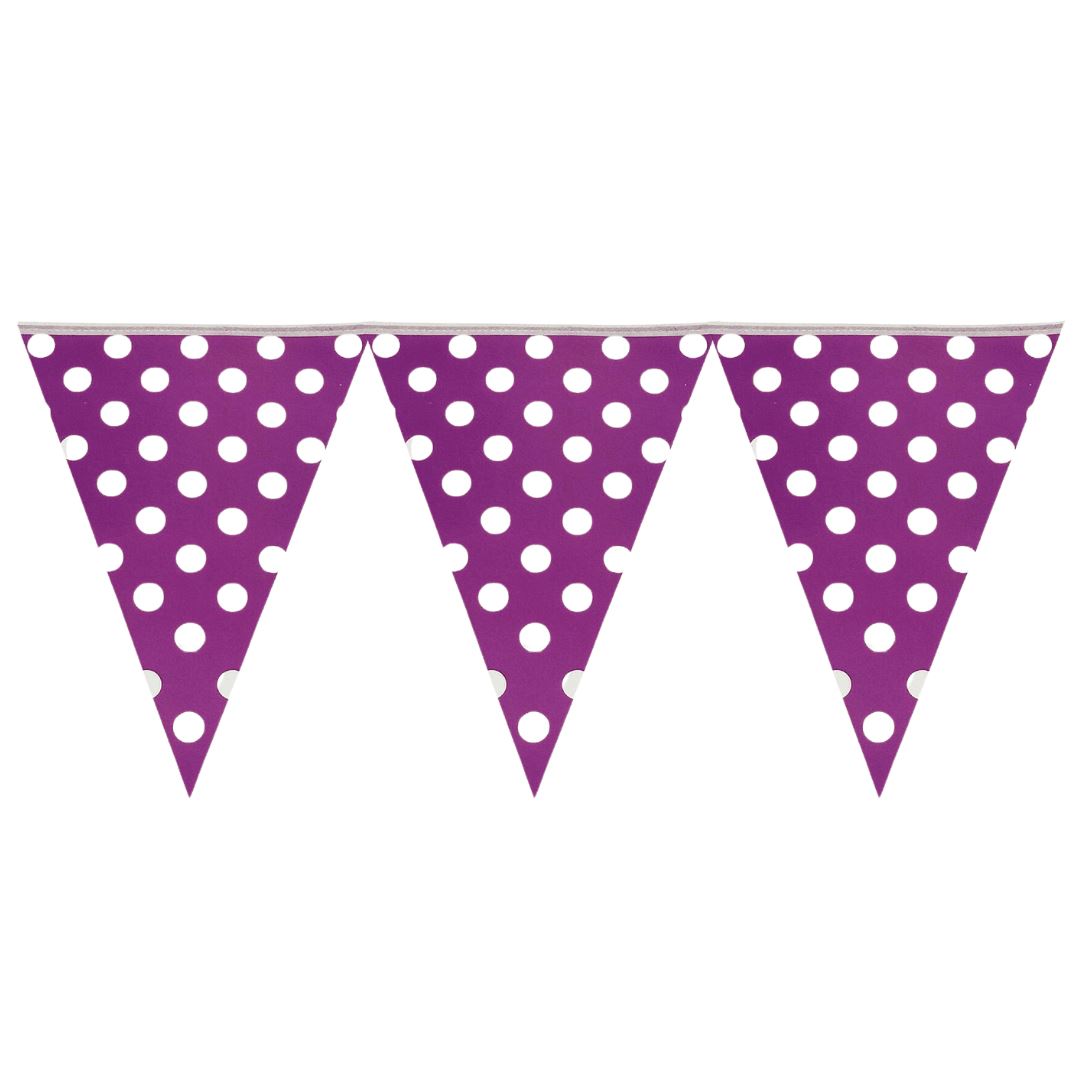 Purple Polka Dot Bunting