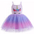 Purple Unicorn Dress with Tulle & Headband