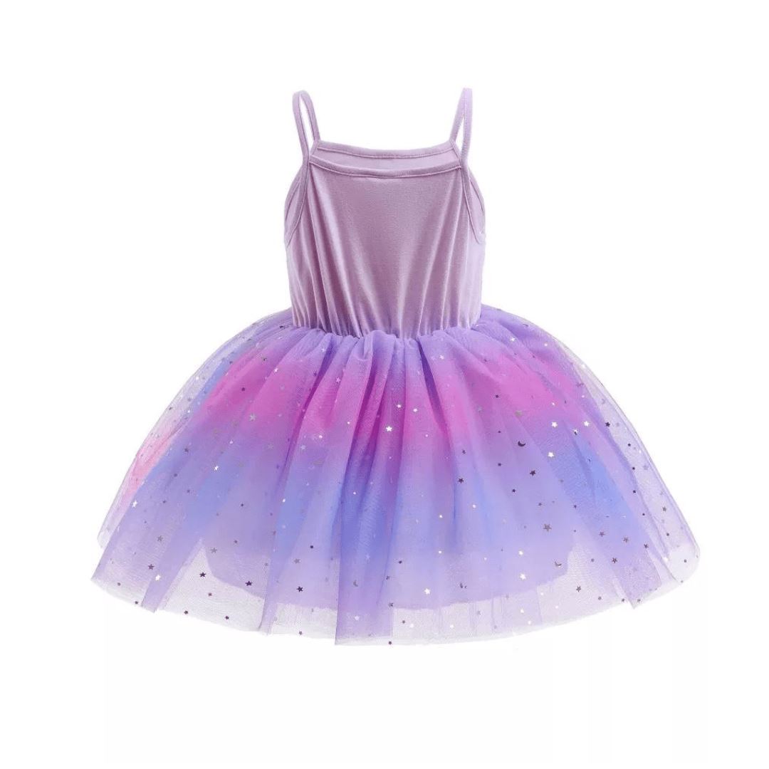 Purple Unicorn Dress with Tulle & Headband