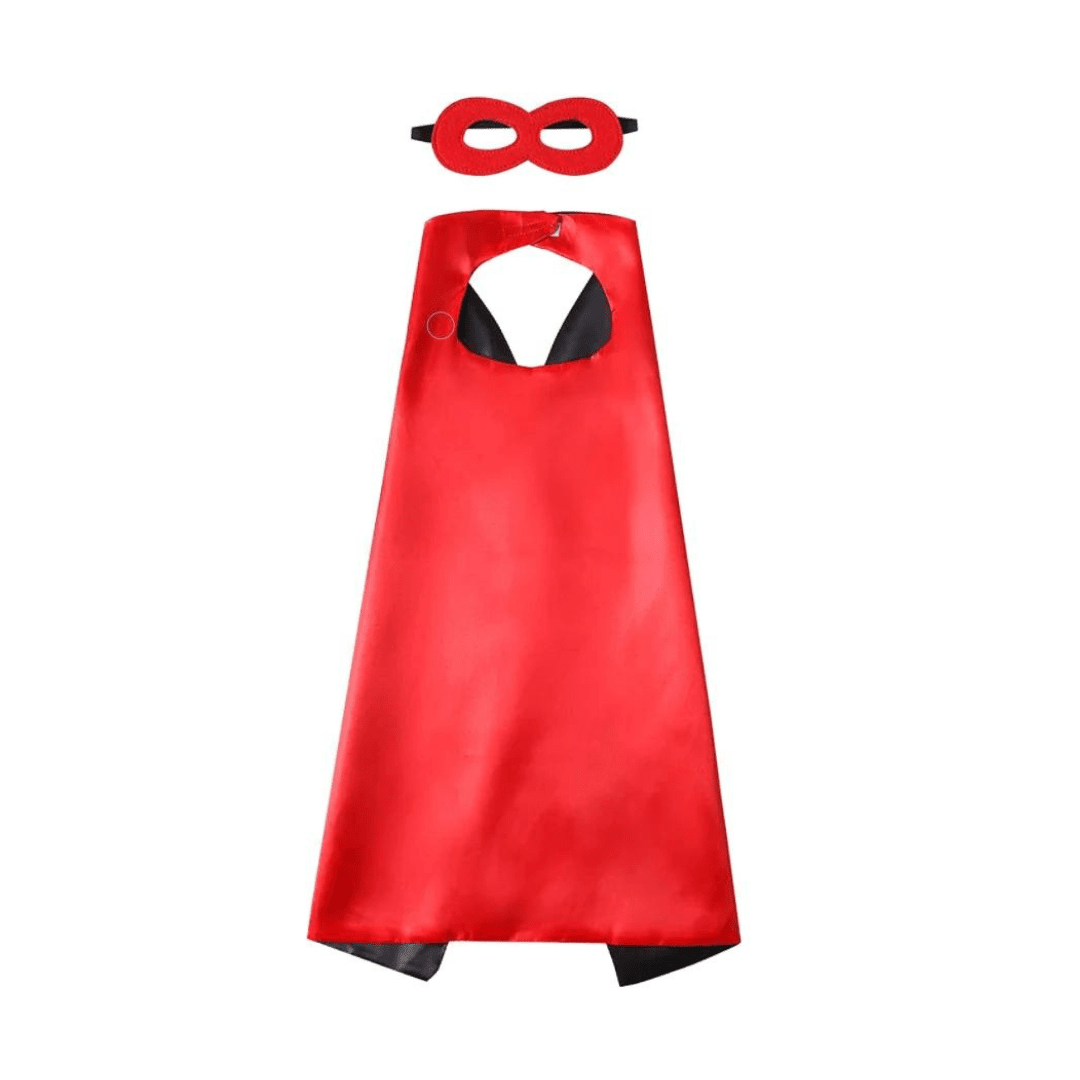 Red & Black Cape and Mask Dress Up Not specified 