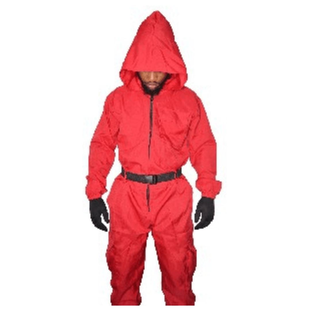 Red Games Jumpsuit Halloween Adult