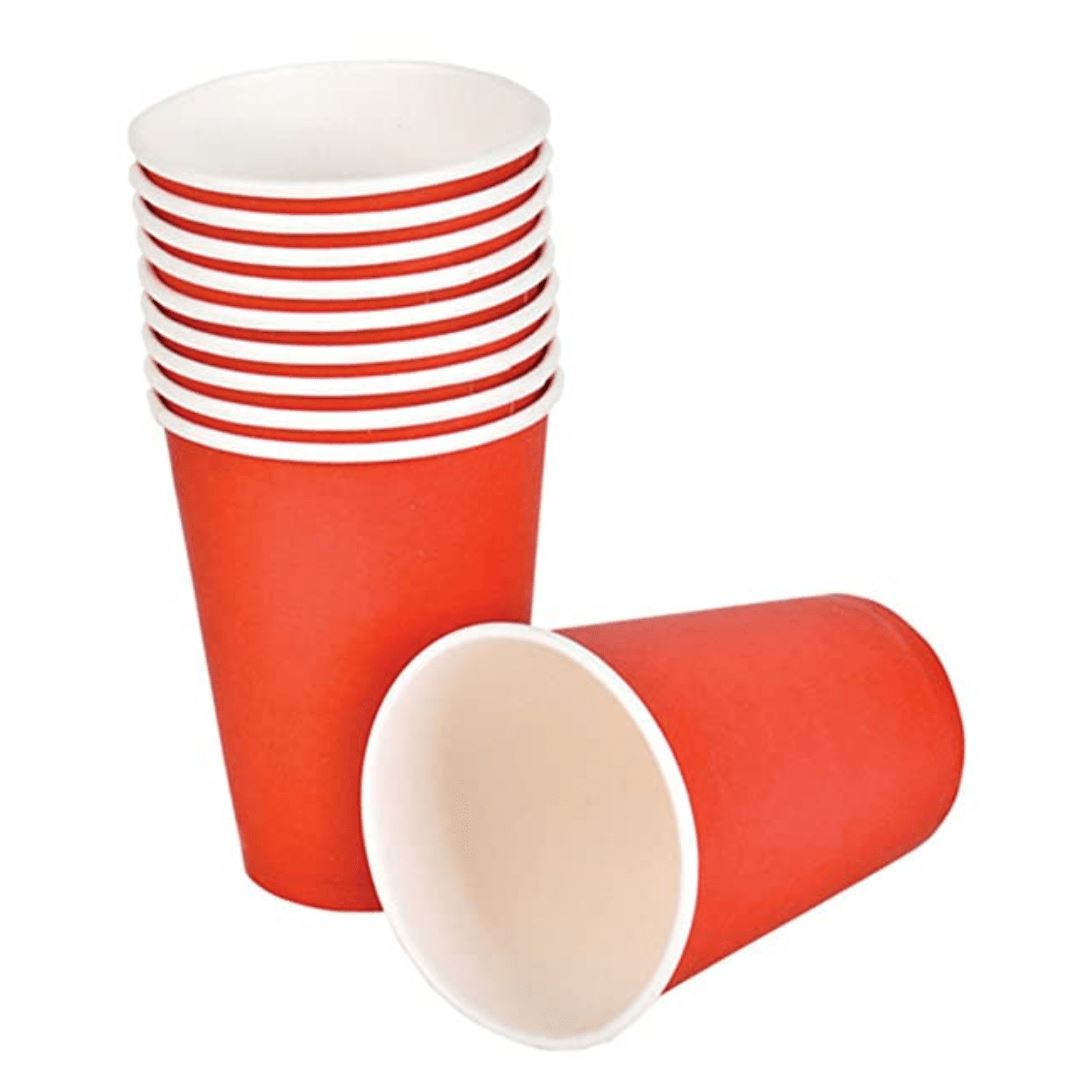 Red Paper Cups Plain