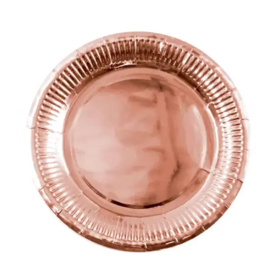 Rose Gold Paper Plates 10pc