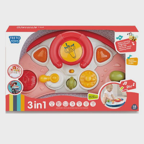 3-in-1 Baby Steering Wheel Toy