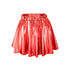 Shiny Metallic Skirt - Red