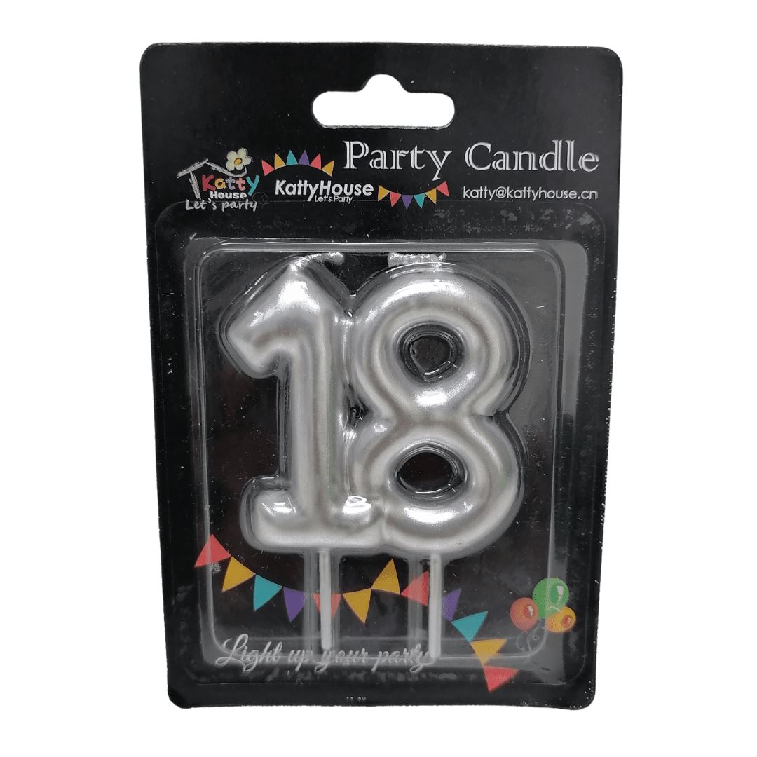 Silver Party Candle Aged 18