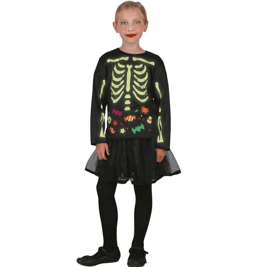 Skeleton Child Costume (Height 120-130cm)