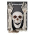 Skeleton stake set with skull, hands, and bones, perfect for spooky Halloween yard décor.