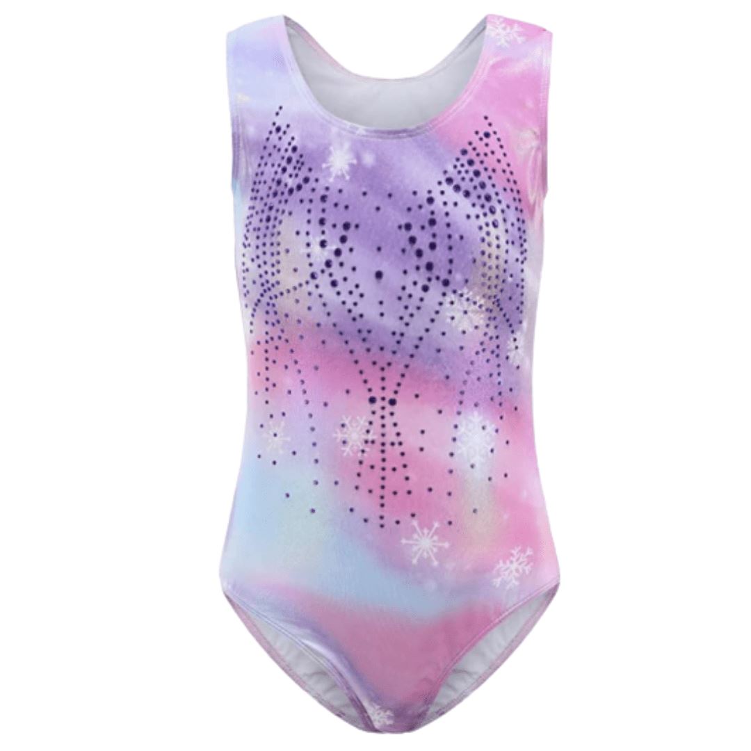 Snowflake Ombre Rhinestone Gymnastics Leotard