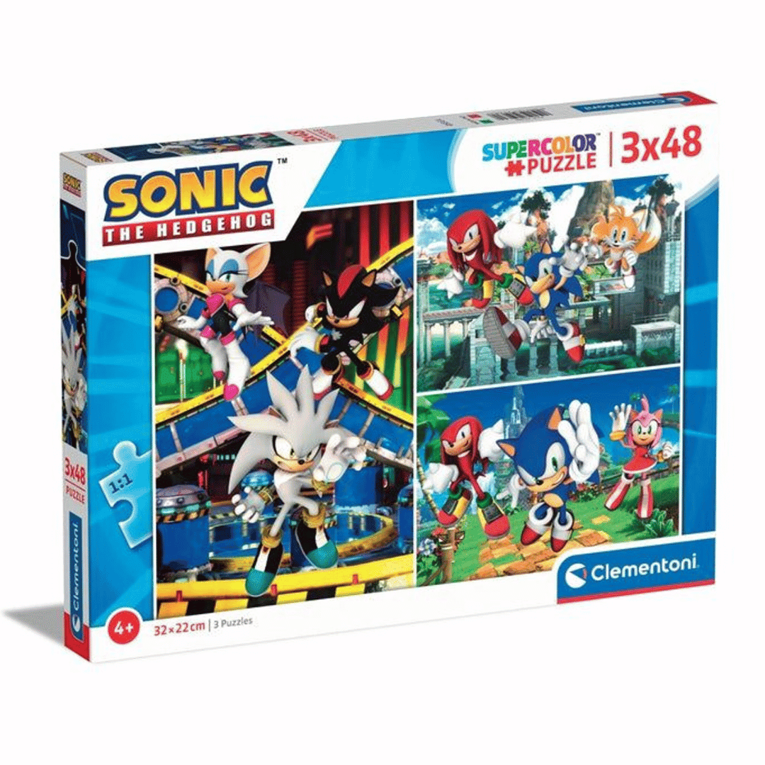 Sonic Puzzle - 3 x 48pcs Toys Clementoni 