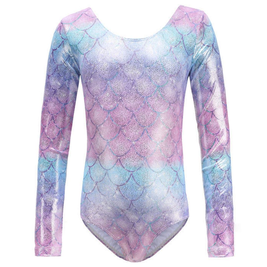 Sparkle Mermaid Long Sleeve Leotard