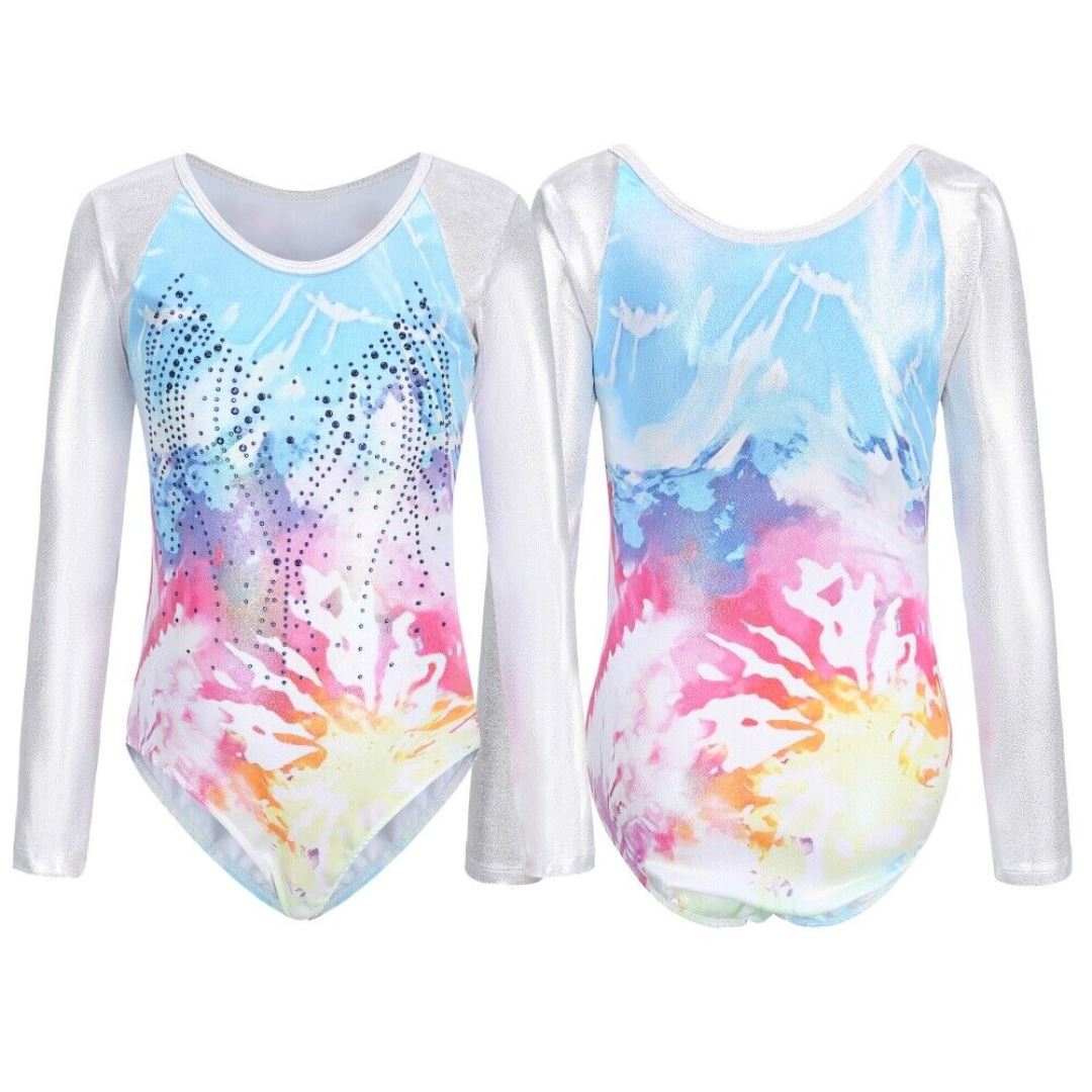 Splash Tie-Dye Long Sleeve Leotard